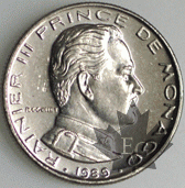 MONACO-1989-1/2 FRANC