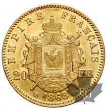 FRANCE-1868BB-20 FRANCS-NAPOLEON III-prFDC
