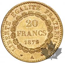 FRANCE-1879A-20 FRANCS-III REPUBLIQUE-SUP-FDC