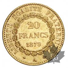 FRANCE-1879A-20 FRANCS-III REPUBLIQUE-TTB+
