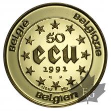 BELGIQUE-1991-50 ECU-PROOF