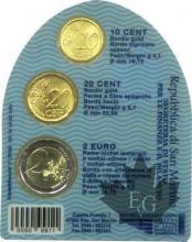 SAINT MARIN - 2007 - 10 Cent / 20 Cent / 2 Euro