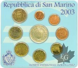 SAINT MARIN - 2003 - Série BU et 5 Euro d&#039;Argent
