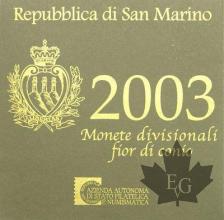 SAINT MARIN - 2003 - Série BU et 5 Euro d&#039;Argent