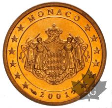 MONACO-2001-2 CENTIMES-BE-PROOF