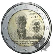LUXEMBOURG-2015-2 EURO- COMMEMORATIVE-FDC