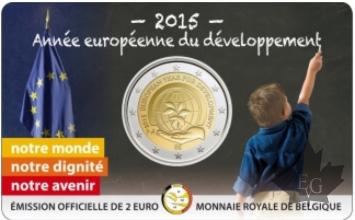 BELGIQUE-2015-2 EURO COMMEMORATIVE-COINCARD