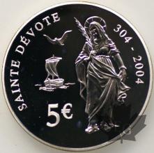 MONACO-2004-5 EURO ARGENT-PROOF-BE