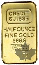 Suisse - 1/2 once or - 1/2 oz gold ingot