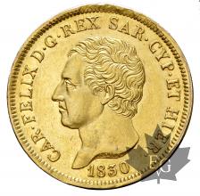 Italie-80 lire-Carlo Felice-oro-gold