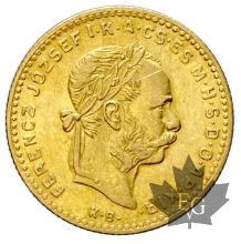 Hongrie-10 Frs - 4 Fl-or-gold-1870-1892
