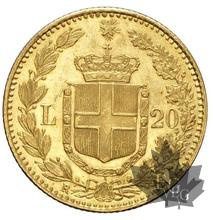 Italie - 20 lire oro gold marengo Umberto I