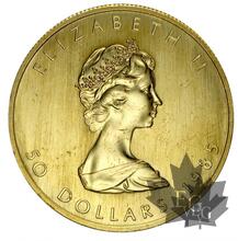 Canada- 1 oz. Maple Leaf 50 Dollars or gold