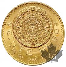 Mexique - 20 Pesos gold or - dates mixtes