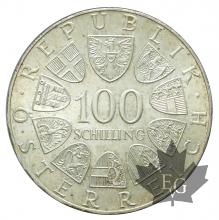 Autriche-100 Shilling-1974-1979-typologies mixtes