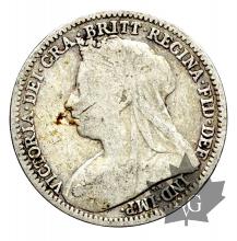 Royaume Uni-3 Pence silver- Victoria-1874-1901