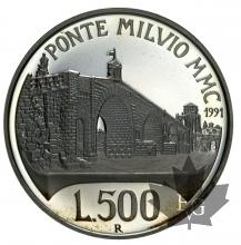 Italie-500lire-argent-commemoratives-dates mixtes-FDC-PROOF15g