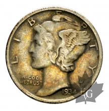 USA-one dime Mercury-silver