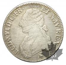 France- Louis XVI- ECU en argent