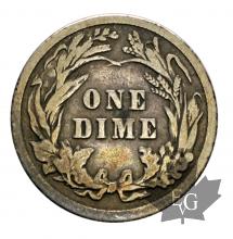 USA-one dime Barber-argent