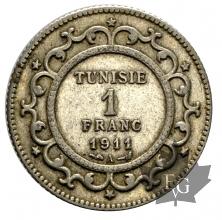 Tunisie-1 Franc-silver