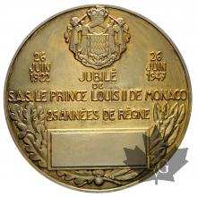 1944-JUBILÉ DE LOUIS II DE MONACO-1922-1947-SIGNÉ PIERRE TURIN