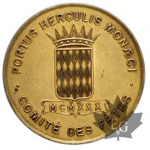 1930-COMITÉ DES FÉTES-PORTUS HERCULIS-MÉDAILLE BRONZE