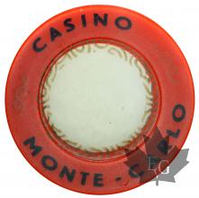 Jeton CASINO Monte Carlo Monaco, rouge et blanc