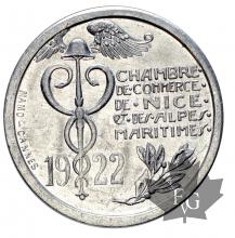 CHAMBRE DE COMMERCE DE NICE-10 CENT-1922-alu-SUP-FDC