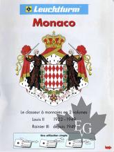 Monaco-classeur à monnaies Louis II et Rainier III- deux albums