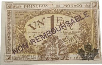 MONACO-1920-1 FRANC-BRUN-ESSAI