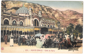 CARTE-POSTALE-MONACO-CAFE-DE-PARIS-ECRITE