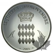 MONACO-2005-médaille- Albert II-proof