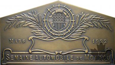 MEDAILLE-1922-SEMAINE AUTOMOBILE DE MONACO