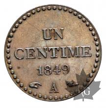 FRANCE-1849A-UN CENTIME-TTB-SUP