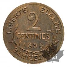 FRANCE-1898-2 CENTIMES-TTB+