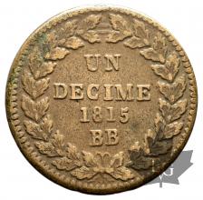 FRANCE-1815BB-UN DECIME-TTB