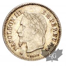 FRANCE-1867BB-20 CENTIMES-SUP