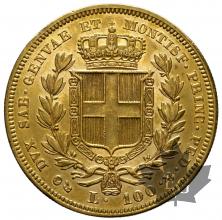 ITALIE-1835G-100 LIRE-CARLO ALBERTO-SUP