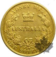 AUSTRALIE-1866-Souverain-pr TTB