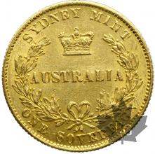 AUSTRALIE-1867-Souverain-TTB-SUP
