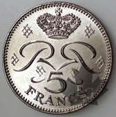 MONACO-1977-5 FRANCS