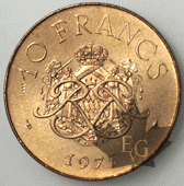 MONACO-1975-10 FRANCS