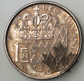 MONACO-1960-1 FRANC - Essai argent