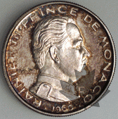 MONACO-1960-1 FRANC - Essai argent