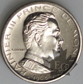 MONACO-1965-1/2 FRANC ESSAI