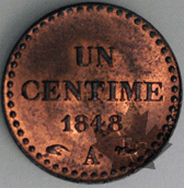 FRANCE-1848A-1 CENTIME