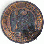 FRANCE-1853A-1 CENTIME