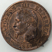 FRANCE-1861BB-2 CENTIMES