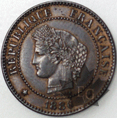 FRANCE-1886A-2 CENTIMES